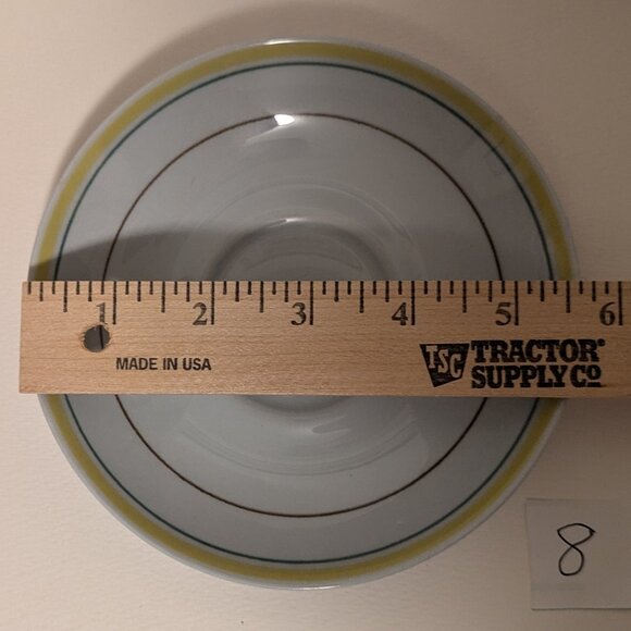 Vintage Handpainted Arabia Finland Windflower Teacup and Saucer with Flaw - Picture 8 of 13